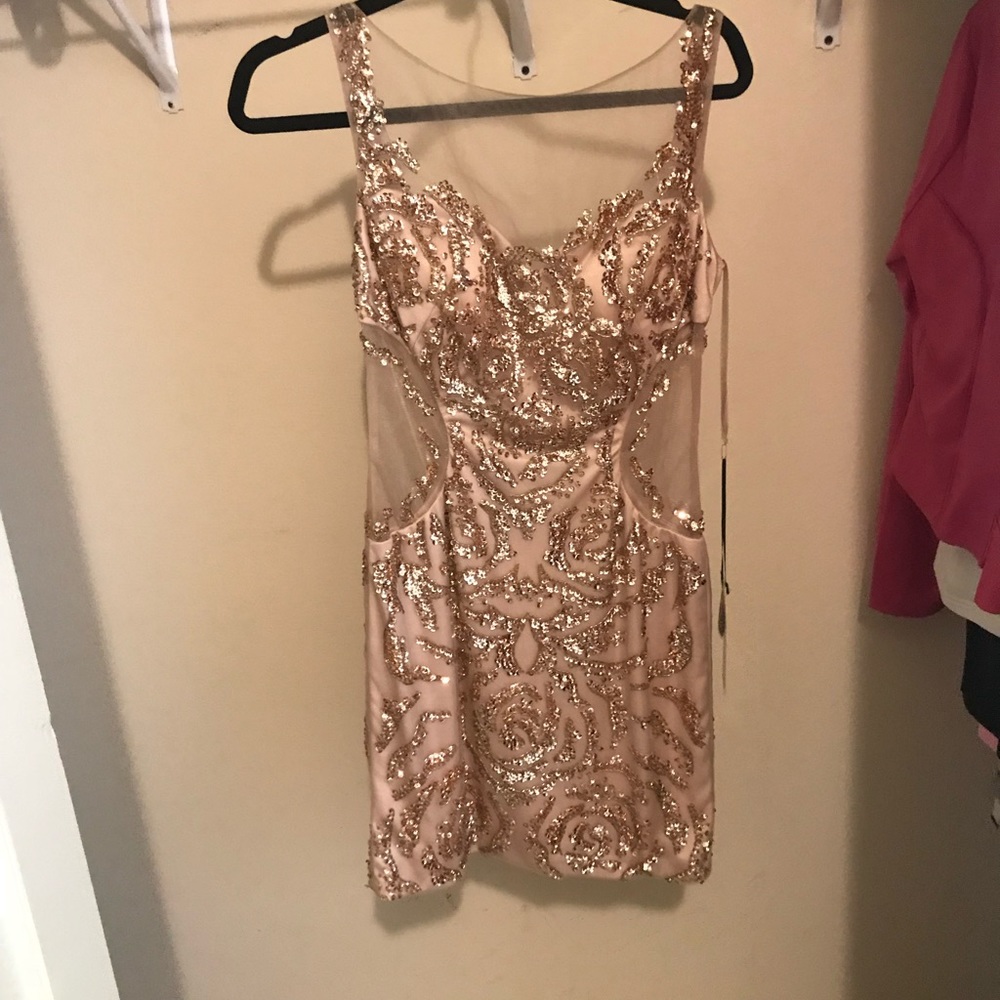 Rose gold sequin dress Brand New with Tags